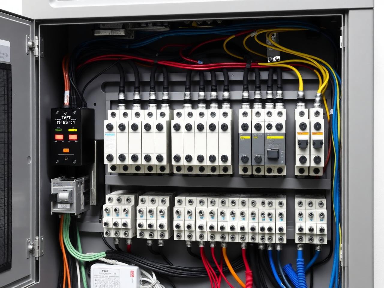 Painel de comando elétrico montado